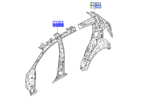 On Dırek İç Sacı Sağ 71202F1000