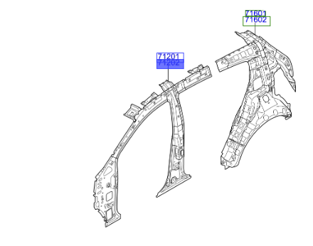 On Dırek İç Sacı Sağ 71202F1300