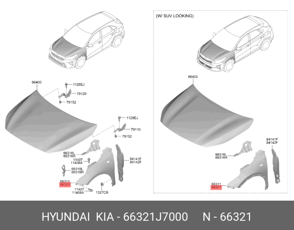 Ceed Ön Çamurluk Sağ 66321J7000