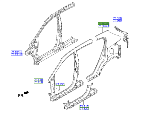 Arka Çamurluk Dış Sol 71503F1C00