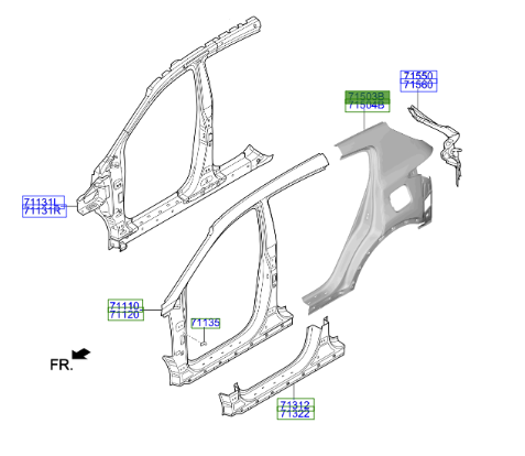 Arka Çamurluk Dış Sol 71503F1C10