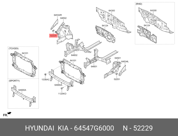 ON CAMURLUK BRKT-SAG 64547G6000