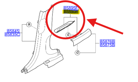Basamak Bakalıtı Arka Sol 85877F1500WK