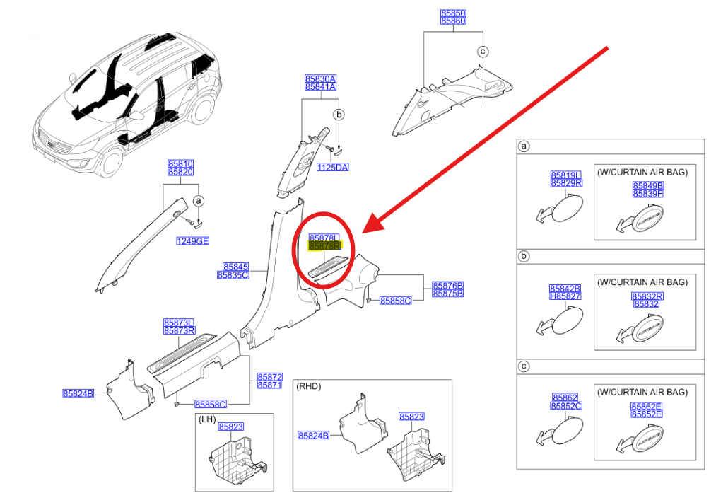 ARKA KAPI MARSBIYEL DOSEMESI SAG 858883W500WK